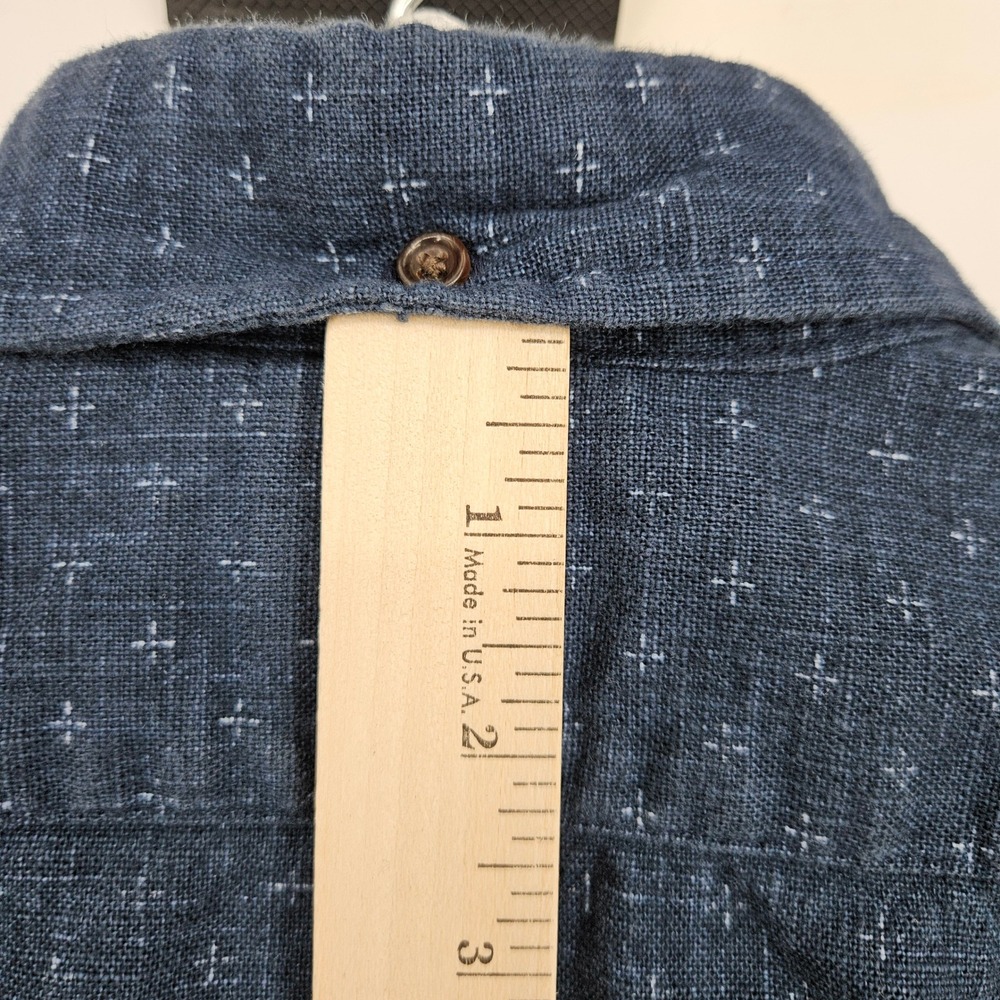 Taylor Stitch The Jack Indigo Shirt Mens 38 Small Blue Cross Stitch Button Down - Picture 4 of 9